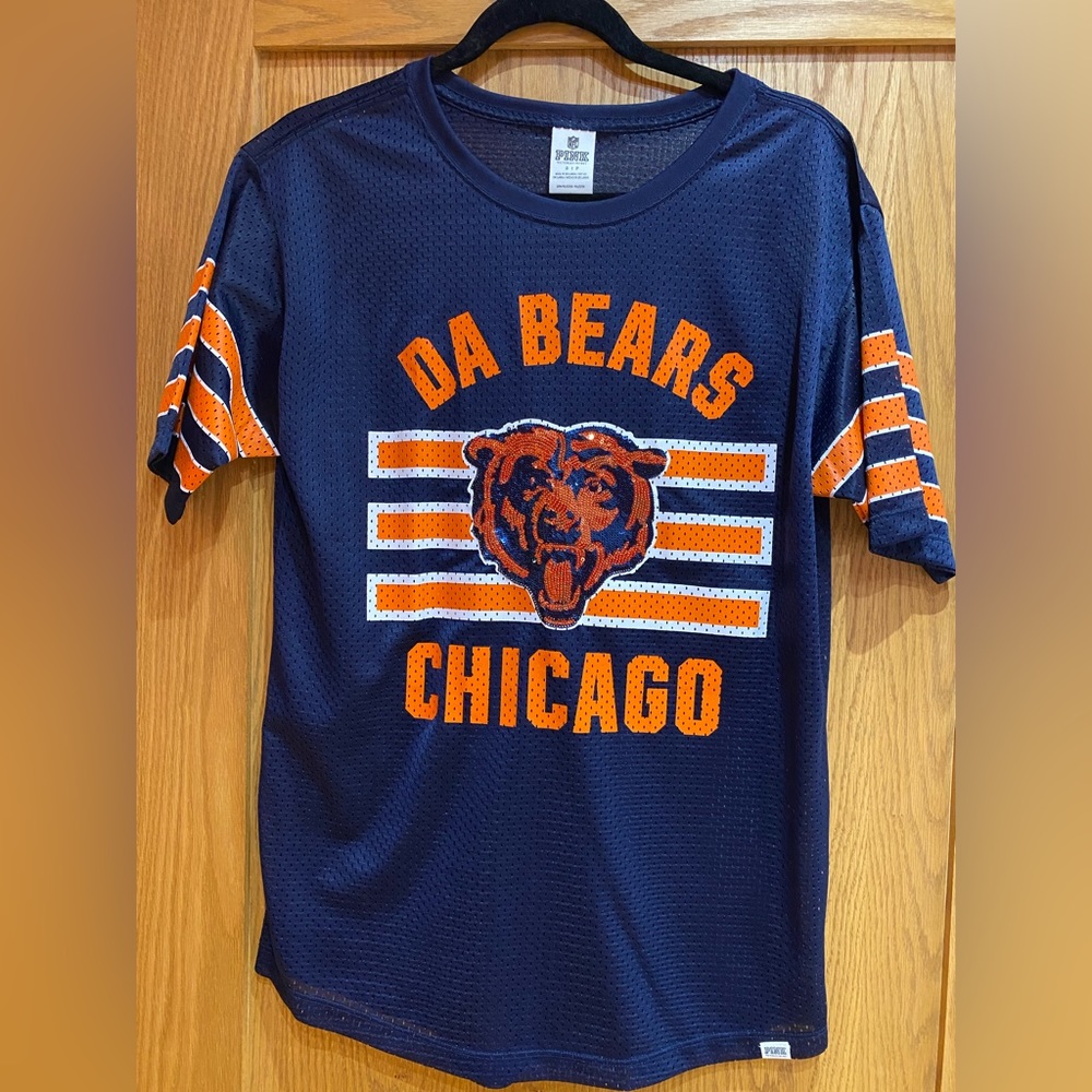 PINK Victoria’s Secret Women’s Chicago Bears navy color jersey, size small.